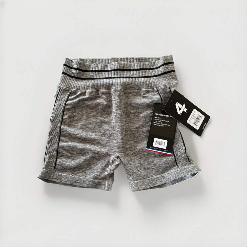 Four Laps Shorts Women's Size XS/S Gray Heather Compression Biker Aero Seamless